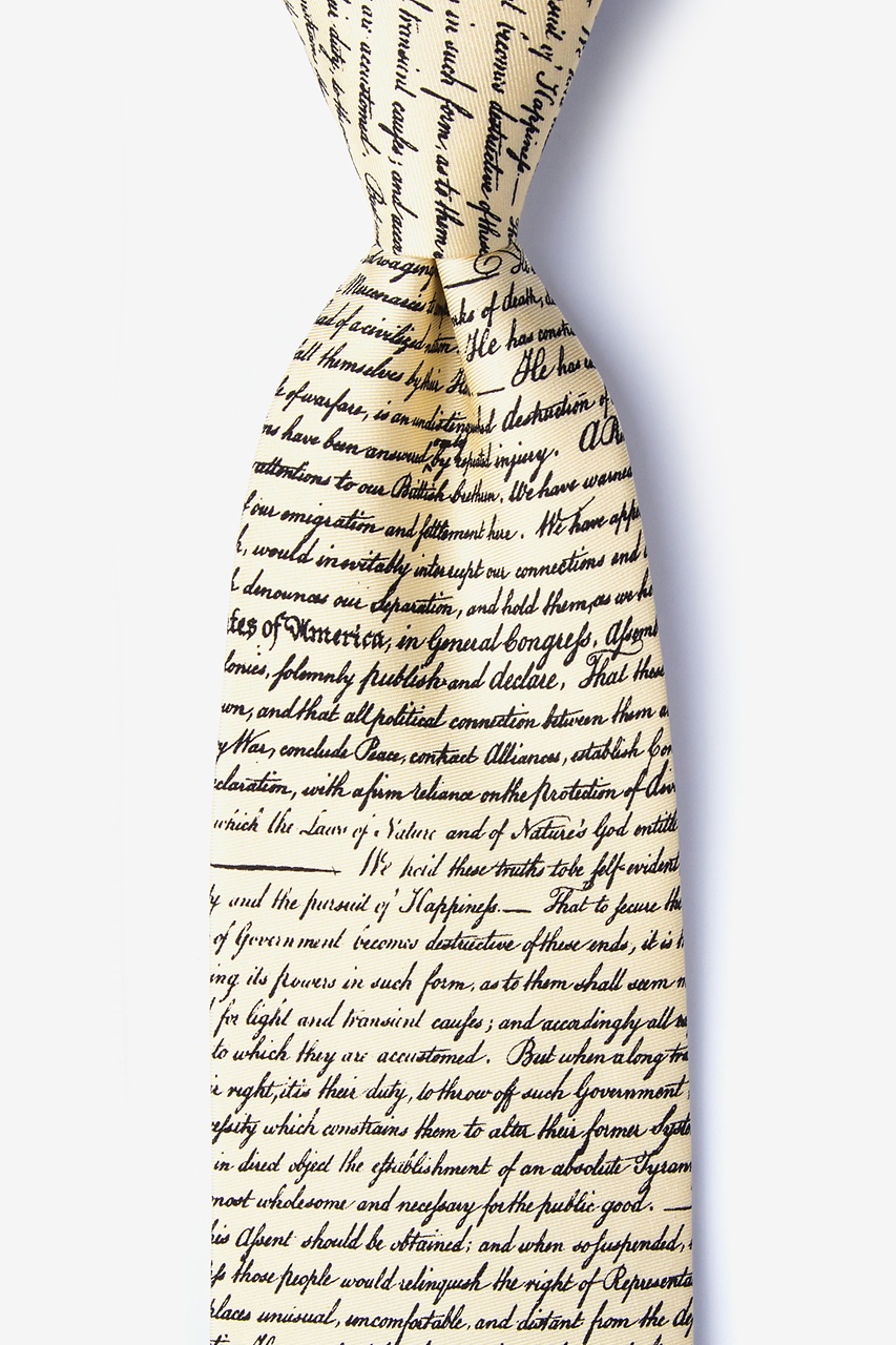 Declaration of Independence Ivory Tie Photo (1)