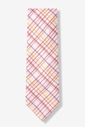 Verona Plaid Ivory Long Tie Photo (0)