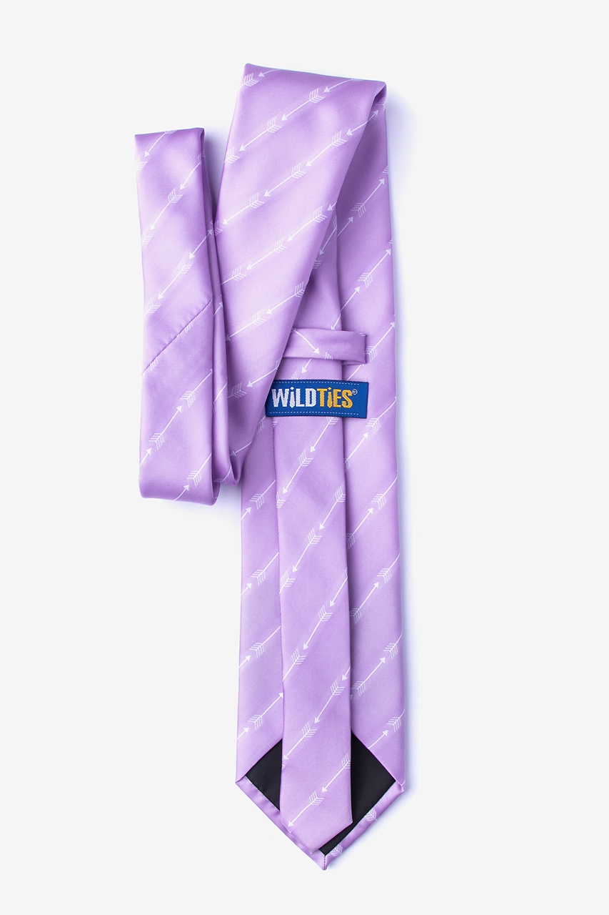 Flying Arrows Lavender Extra Long Tie Photo (1)