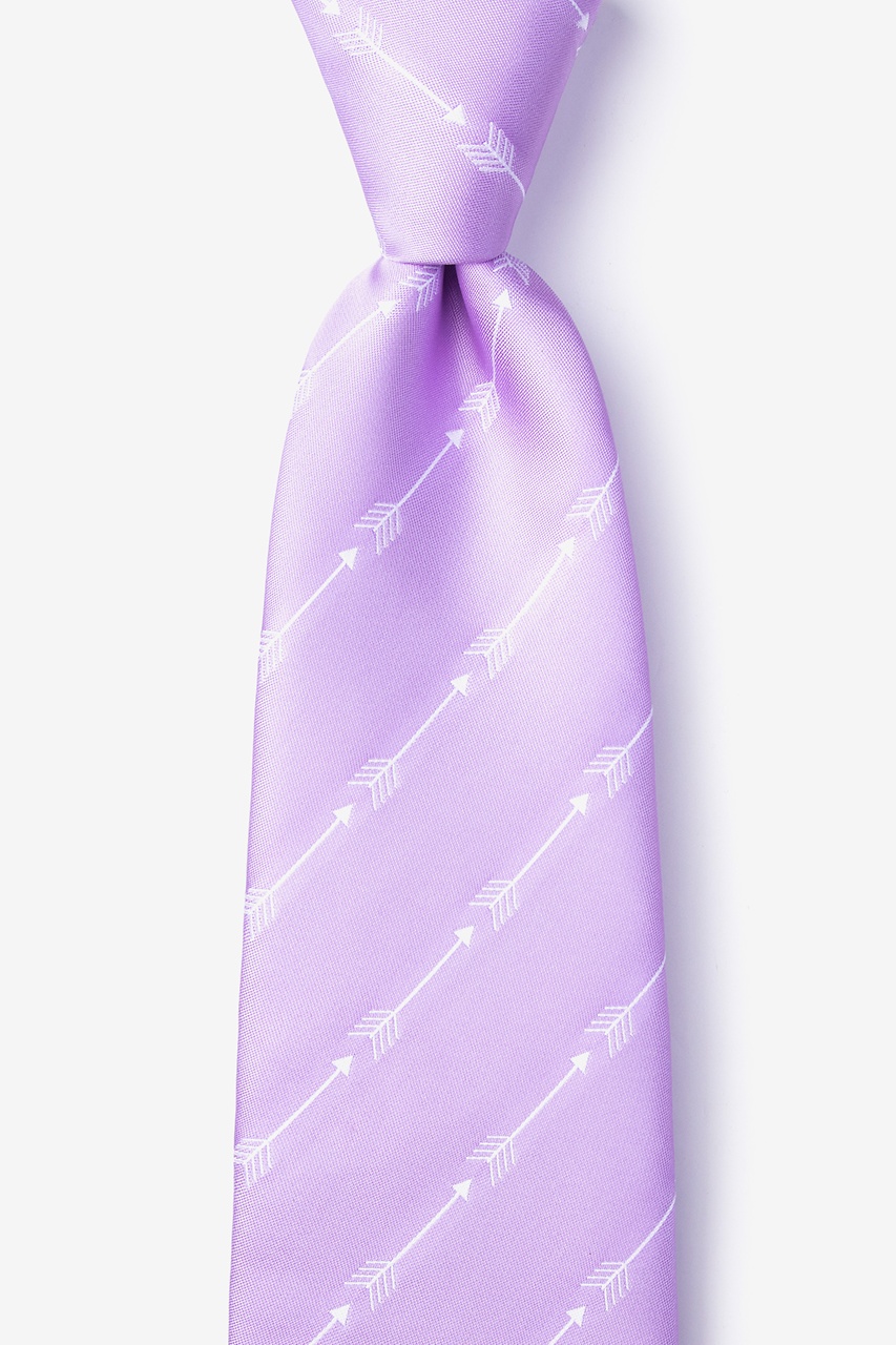 Flying Arrows Lavender Extra Long Tie Photo (0)