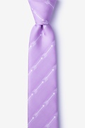 Flying Arrows Lavender Skinny Tie Photo (0)