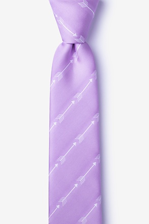 Flying Arrows Lavender Skinny Tie