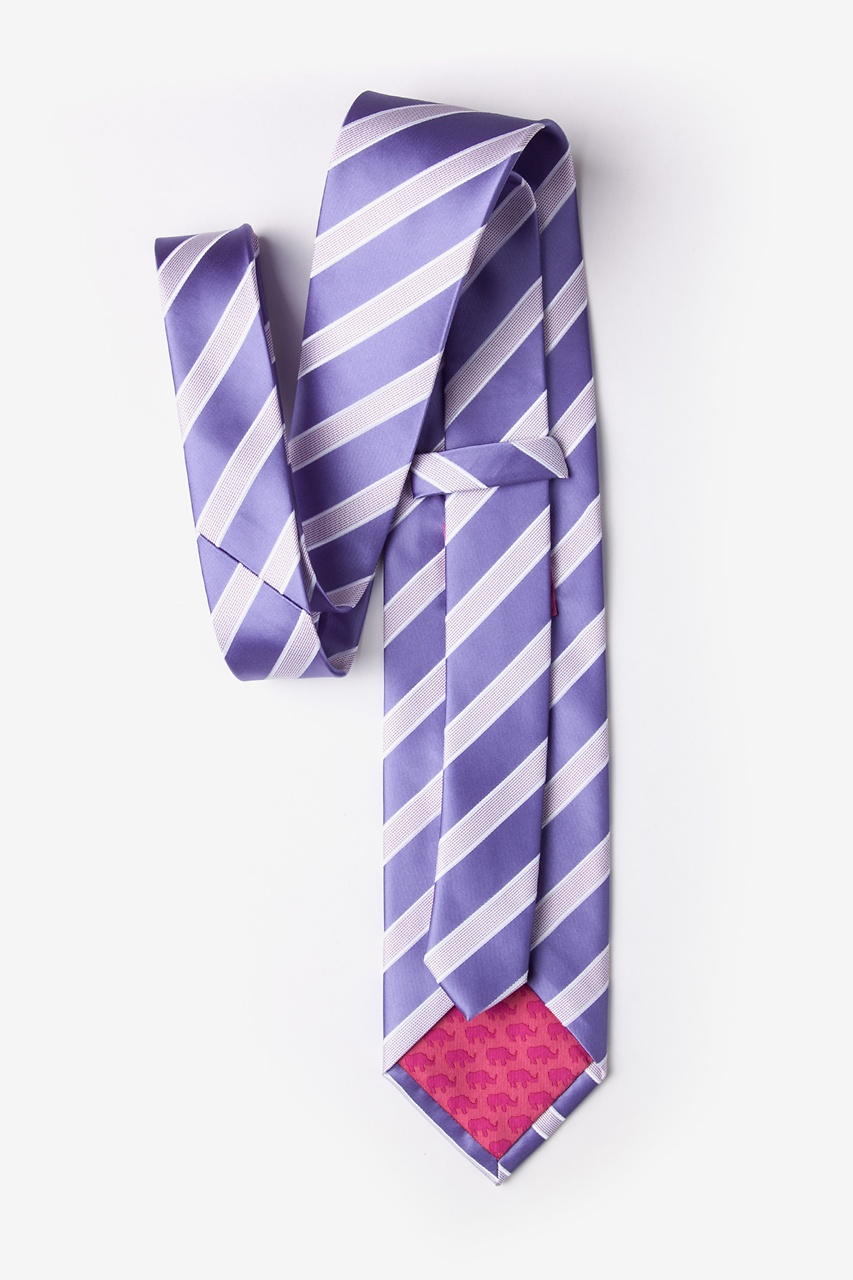 Jefferson Stripe Lavender Extra Long Tie Photo (1)