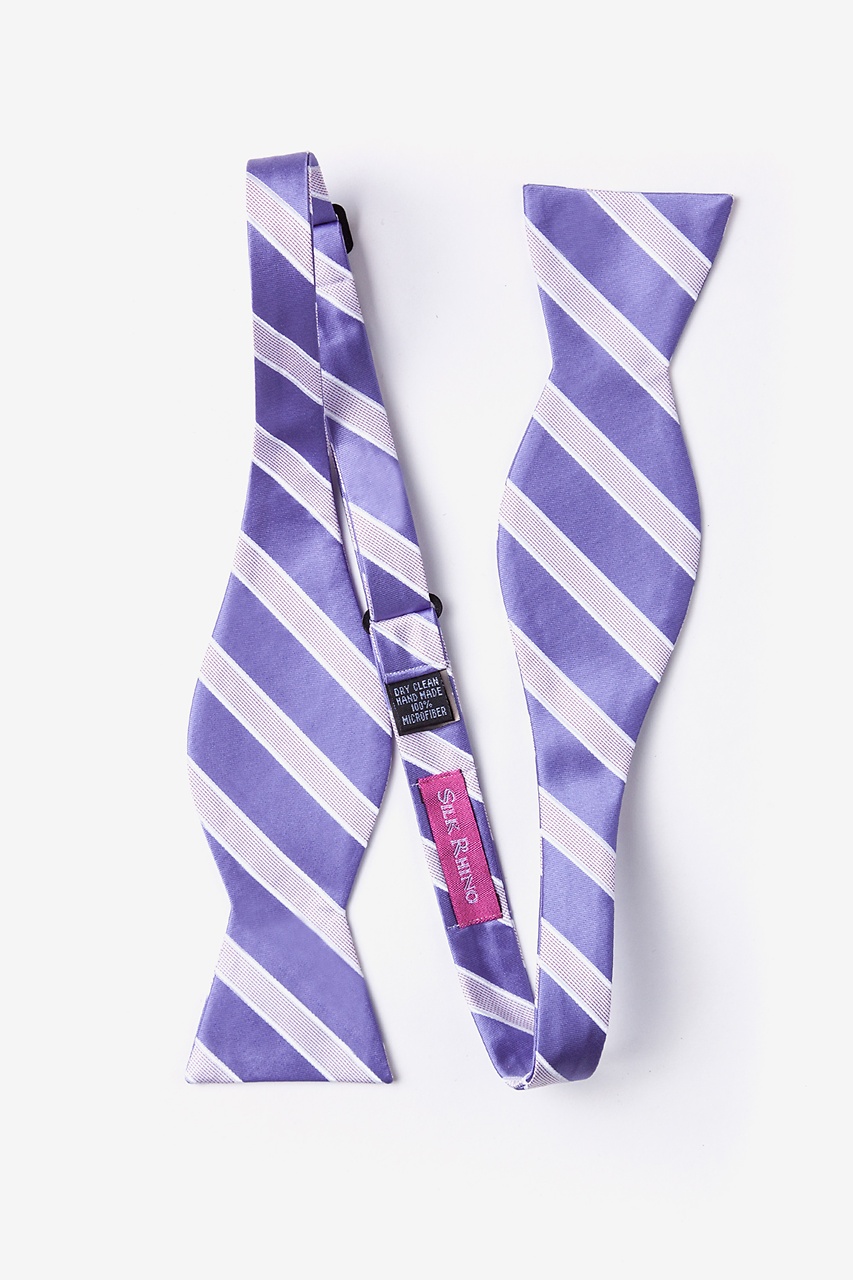 Jefferson Stripe Lavender Self-Tie Bow Tie Photo (1)