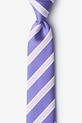 Jefferson Stripe Lavender Skinny Tie Photo (0)