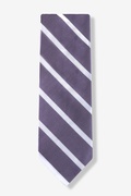 Lavender & White Stripe Tie Photo (0)
