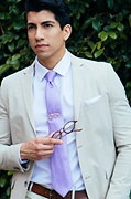Robe Lavender Skinny Tie Photo (2)
