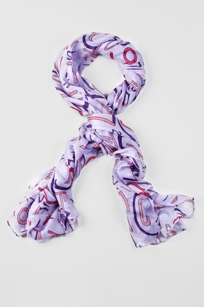 What's Your Number Lavender Scarf