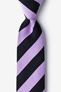 Lavender and Black Rotterdam Stripe Tie Photo (0)