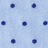 Light Blue Carded Cotton Dapper Dots Sock