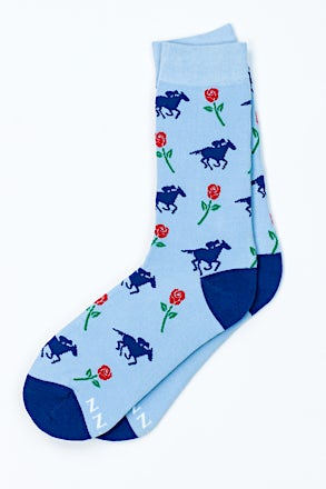 Derby Rose Light Blue Small-Medium Sock