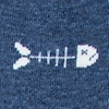 Fish Bone Light Blue Sock