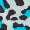 Light Blue Carded Cotton Leopard Print
