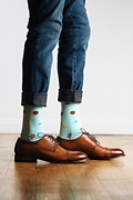 Mixed Fruit Light Blue Sock Photo (1)