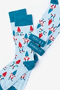 Gnome Light Blue Sock Photo (1)