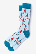 Gnome Light Blue Sock Photo (0)