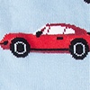 Light Blue Carded Cotton Super Cars Small-Medium Sock