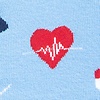 Light Blue Carded Cotton What's Up Doc? Small-Medium Sock