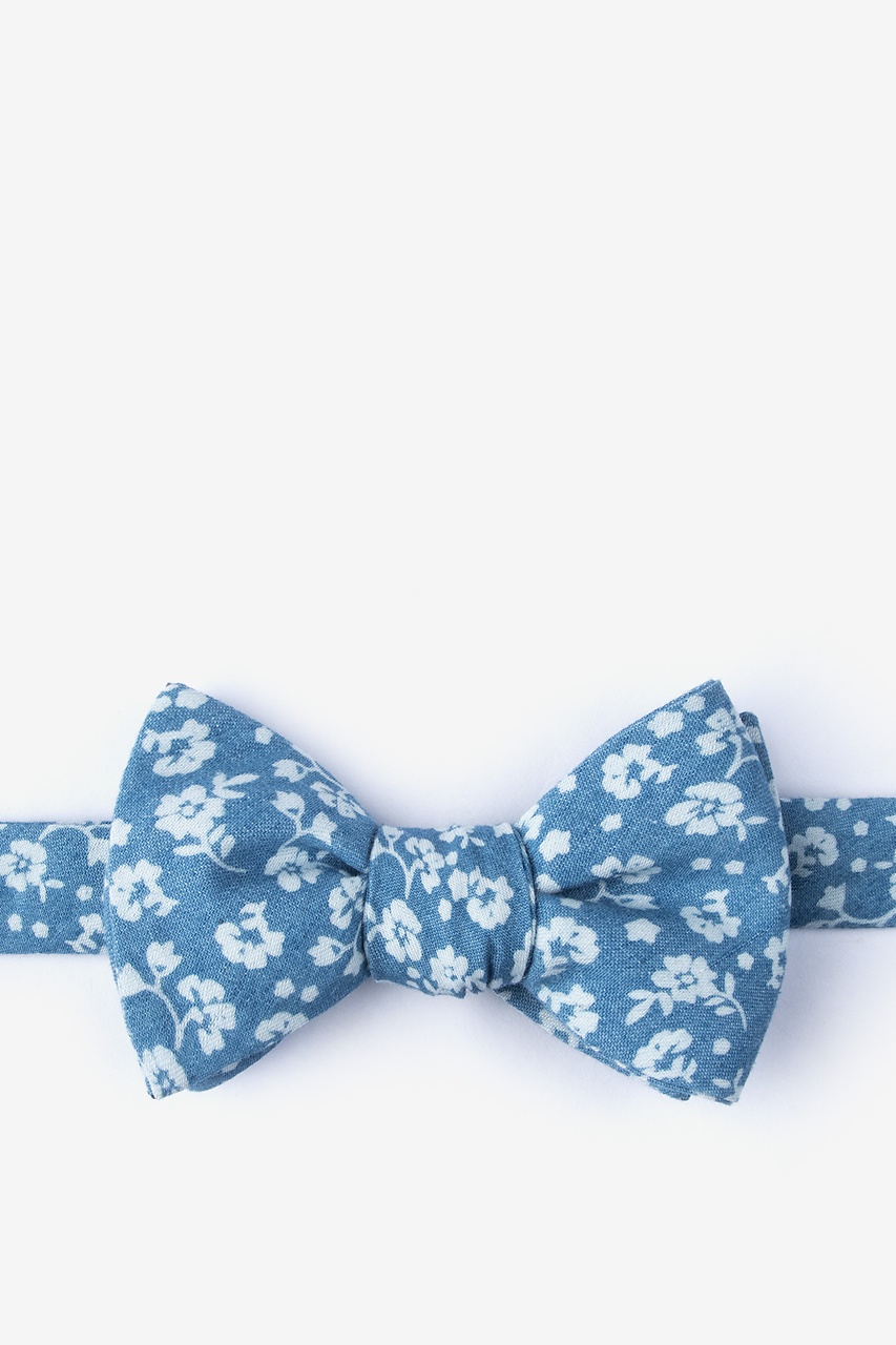Light Blue Cotton Bluebell SelfTie Bow Tie