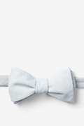 Light Blue Northrup Stripe Self-Tie Bow Tie Photo (0)
