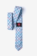 Light Blue Reece Check Skinny Tie Photo (2)