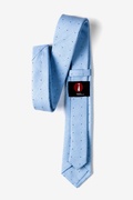 Light Blue Warner Cotton Polka Dots Skinny Tie Photo (2)