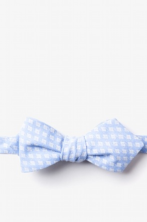 _Poway Light Blue Diamond Tip Bow Tie_