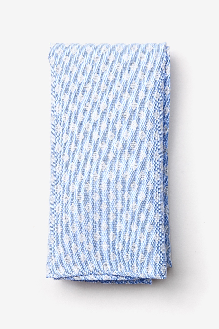 Light Blue Cotton Poway Pocket Square