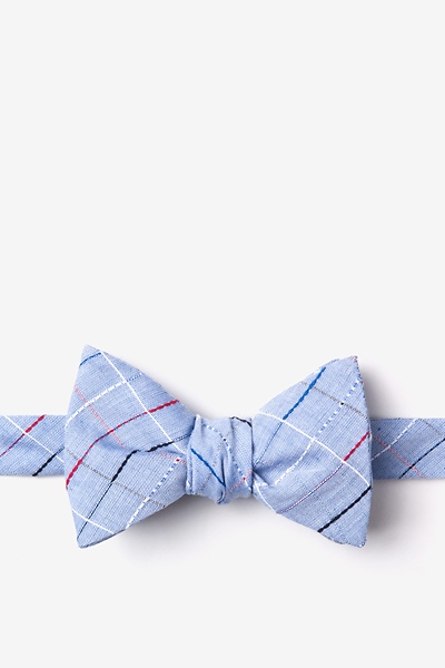 Light Blue Cotton Tom Self-Tie Bow Tie