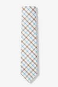 Winston Check Light Blue Skinny Tie Photo (1)