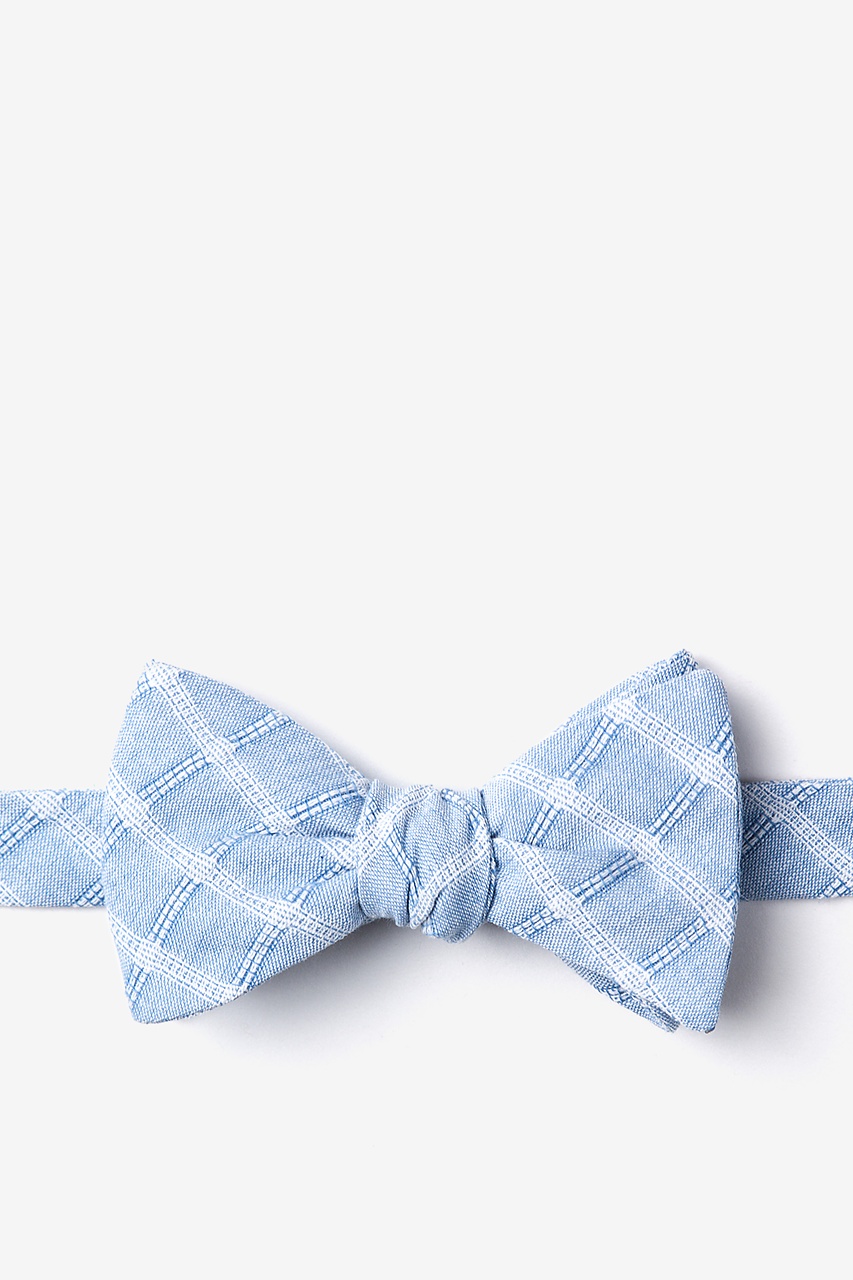 Yakima Light Blue Self-Tie Bow Tie Photo (0)