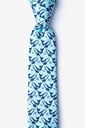 Blue Whales Light Blue Skinny Tie Photo (0)