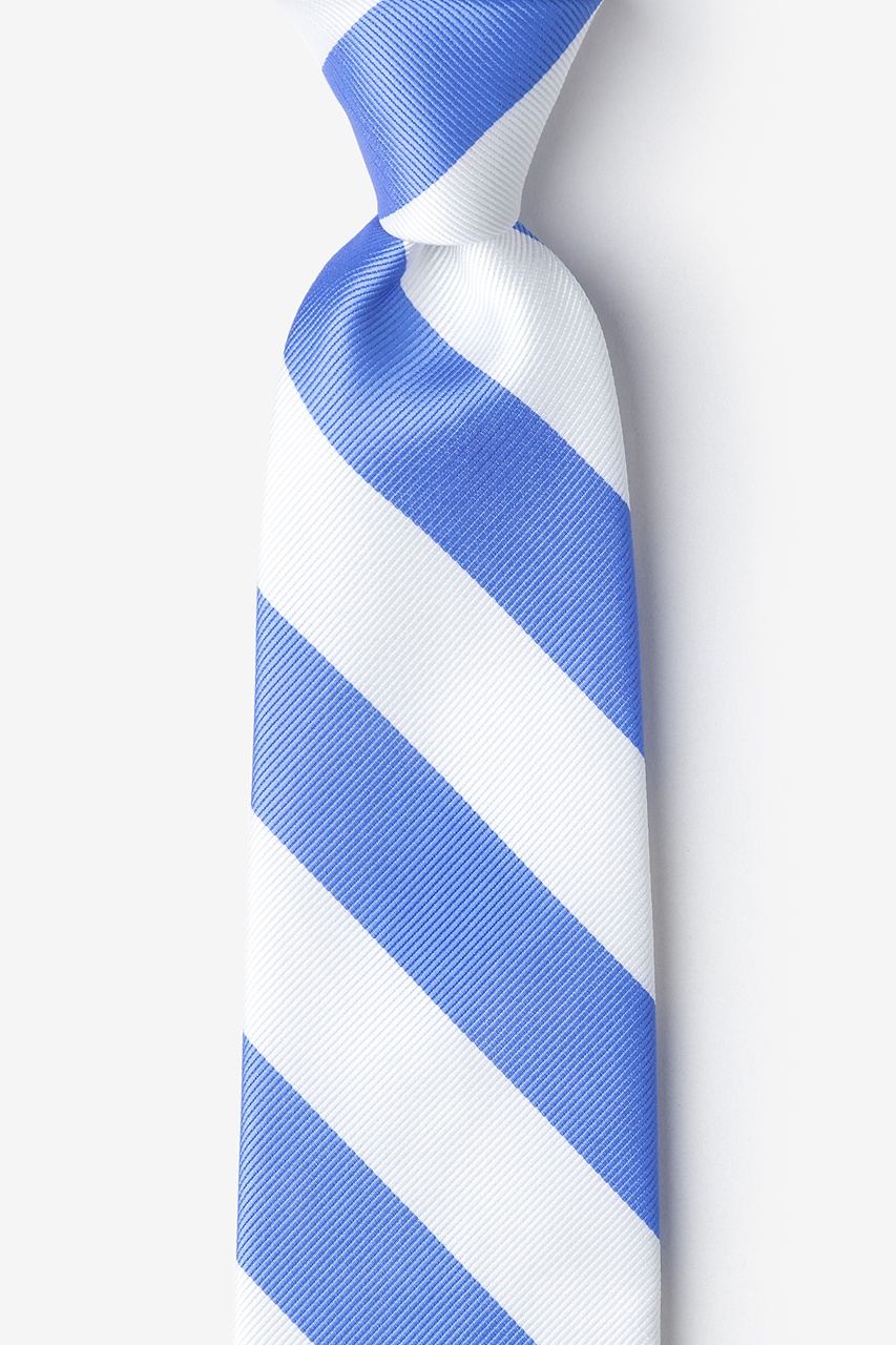 Carolina Blue & White Stripe Light Blue Extra Long Tie Photo (0)