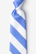 Carolina Blue & White Stripe Light Blue Tie Photo (0)