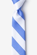Carolina Blue & White Stripe Light Blue Tie For Boys Photo (0)