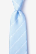 Flying Arrows Light Blue Extra Long Tie Photo (0)