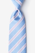 Jefferson Stripe Light Blue Extra Long Tie Photo (0)
