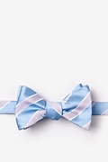 Jefferson Stripe Light Blue Self-Tie Bow Tie Photo (0)