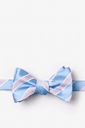_Jefferson Stripe Light Blue Self-Tie Bow Tie_