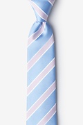 Jefferson Stripe Light Blue Skinny Tie Photo (0)