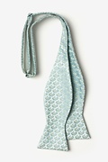 Seahorses Light Blue Self-Tie Bow Tie Photo (1)