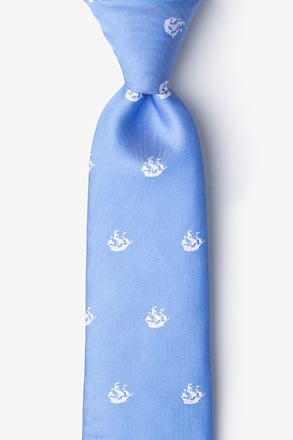 Ships Ahoy Light Blue Tie