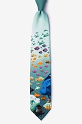 Something's Fishy Light Blue Tie Photo (0)