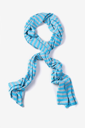 _Traveling Stripe Light Blue Scarf_