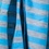 Light Blue Polyester Traveling Stripe Scarf