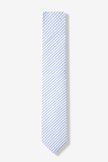 Light Blue Kensington Seersucker Skinny Tie Photo (1)