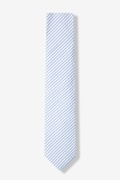Light Blue Kensington Seersucker Skinny Tie Photo (0)