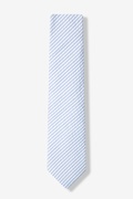 Light Blue Kensington Seersucker Skinny Tie Photo (0)