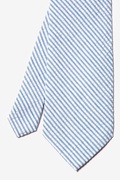 Seersucker Blue Stripe Tie Photo (1)