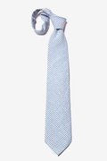 Seersucker Blue Stripe Tie Photo (3)